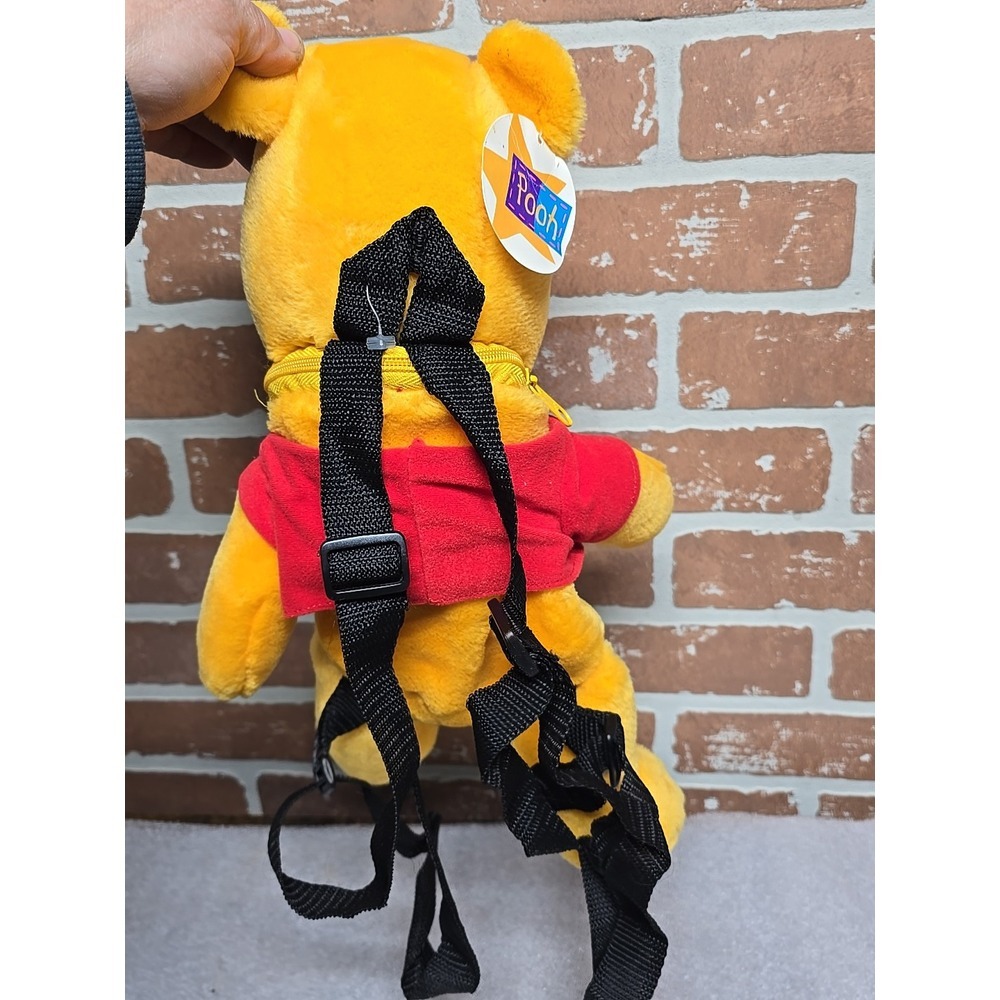 1990s Disney Plush Backpack Winnie The Pooh 15" - Picture 3 of 9